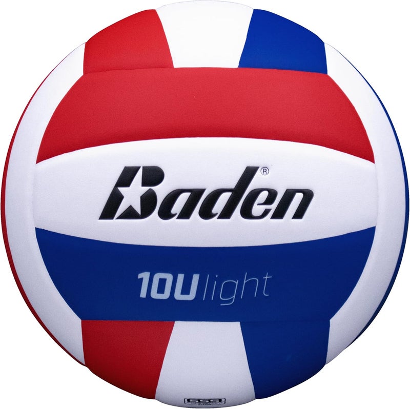 Baden | 10U Light | Official Size, 2 oz Lighter Entry Level Youth Indoor Volleyball | PU Composite, Extra Foam Backing, Reduce Sting - Image 1